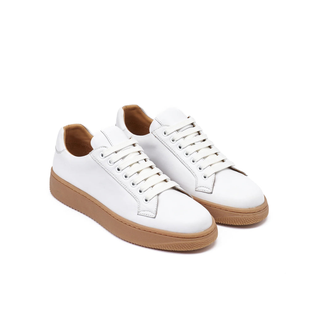 Classic Lace-Up Trainers - White - Women
