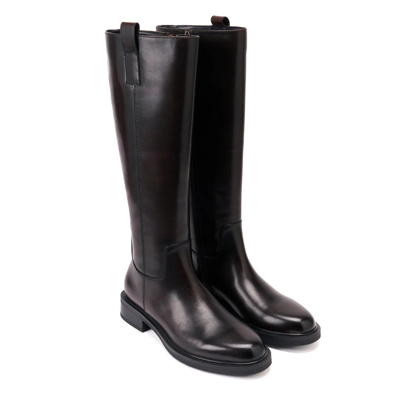 British Passport - High Boots - Dark Brown - Women's