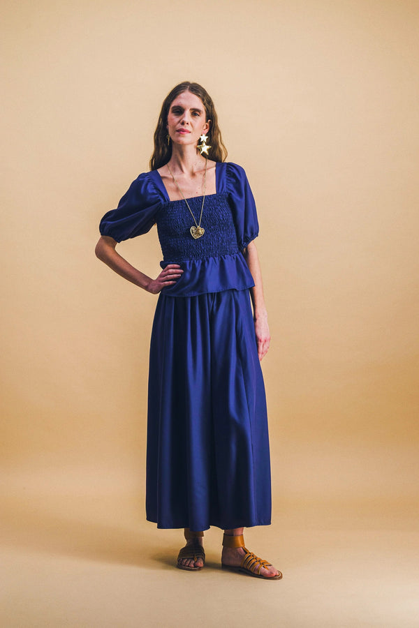 Conjunto Chiara Top + Falda Cécile Marine