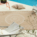 Alfombra Natural Efecto Yute - Motivos Orientales Blancos