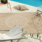 Alfombra Natural Efecto Yute - Motivos Orientales Blancos
