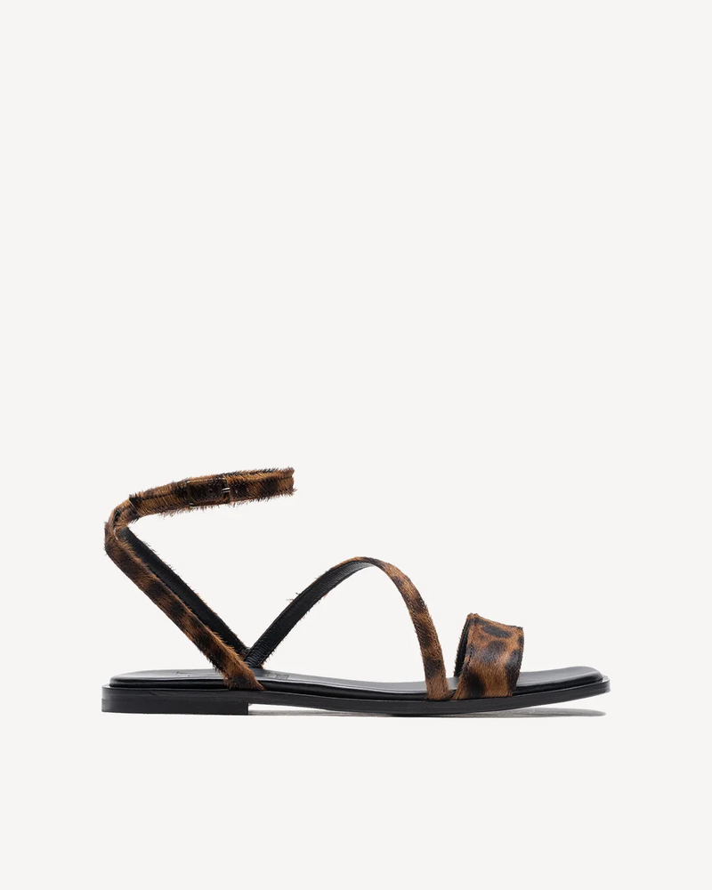 Sandalia plana Grace de leopardo