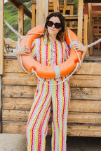 Ensemble Top Aimée+ Pantalon Tilda Orphism Lines Rainbow