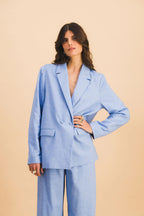 Ensemble Veste Ambre & Pantalon Bleu Ciel