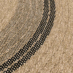 Alfombra redonda Nature aspecto yute natural - Estampado negro