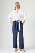 Pantalon Avec Ceinture Theo Indigo