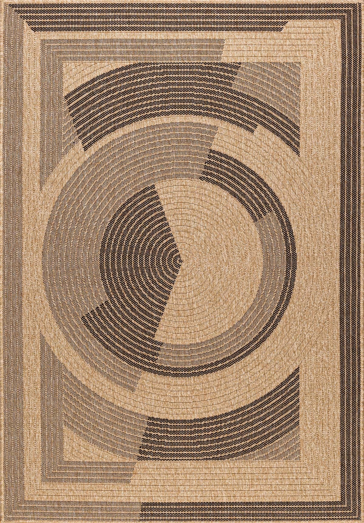 Nature Rug Natural Jute Look - Black Pattern