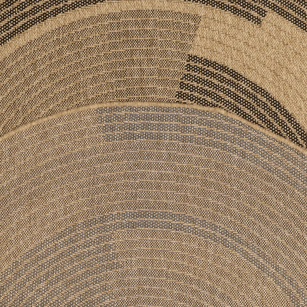 Alfombra redonda Nature aspecto yute natural - Estampado negro