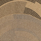 Alfombra redonda Nature aspecto yute natural - Estampado negro