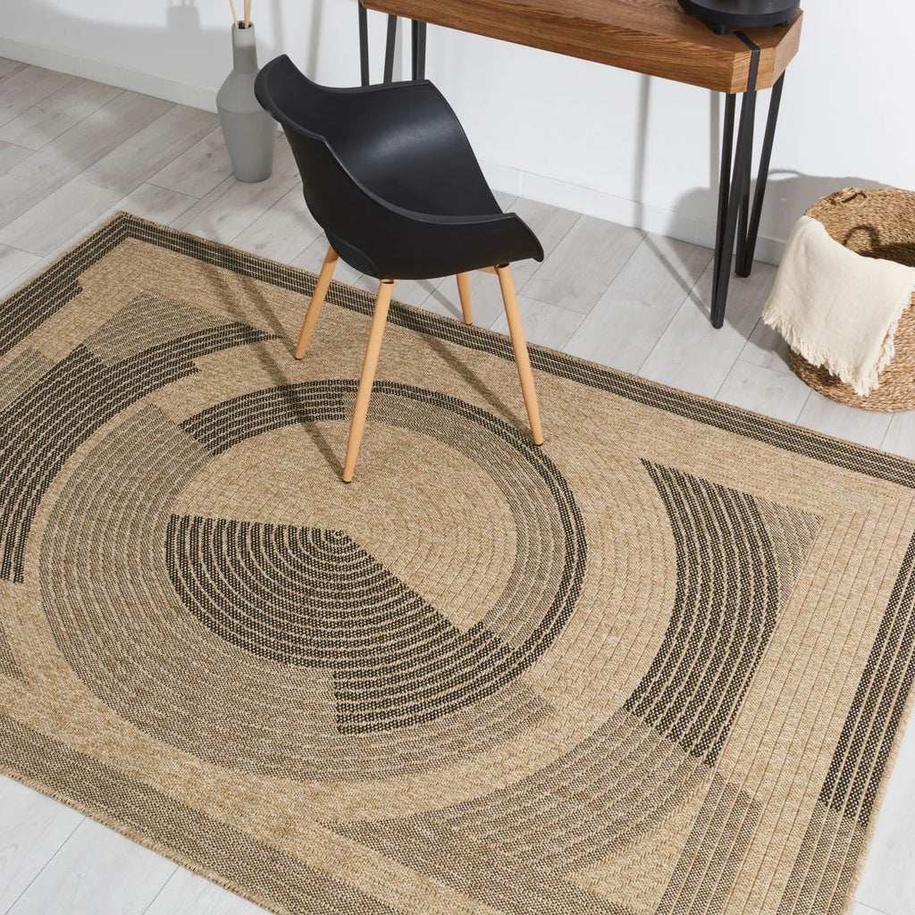 Nature Rug Natural Jute Look - Black Pattern
