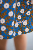 Robe - Dada Bleu Imprimé Fleuri