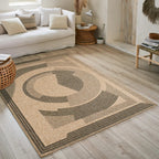 Nature Rug Natural Jute Look - Black Pattern