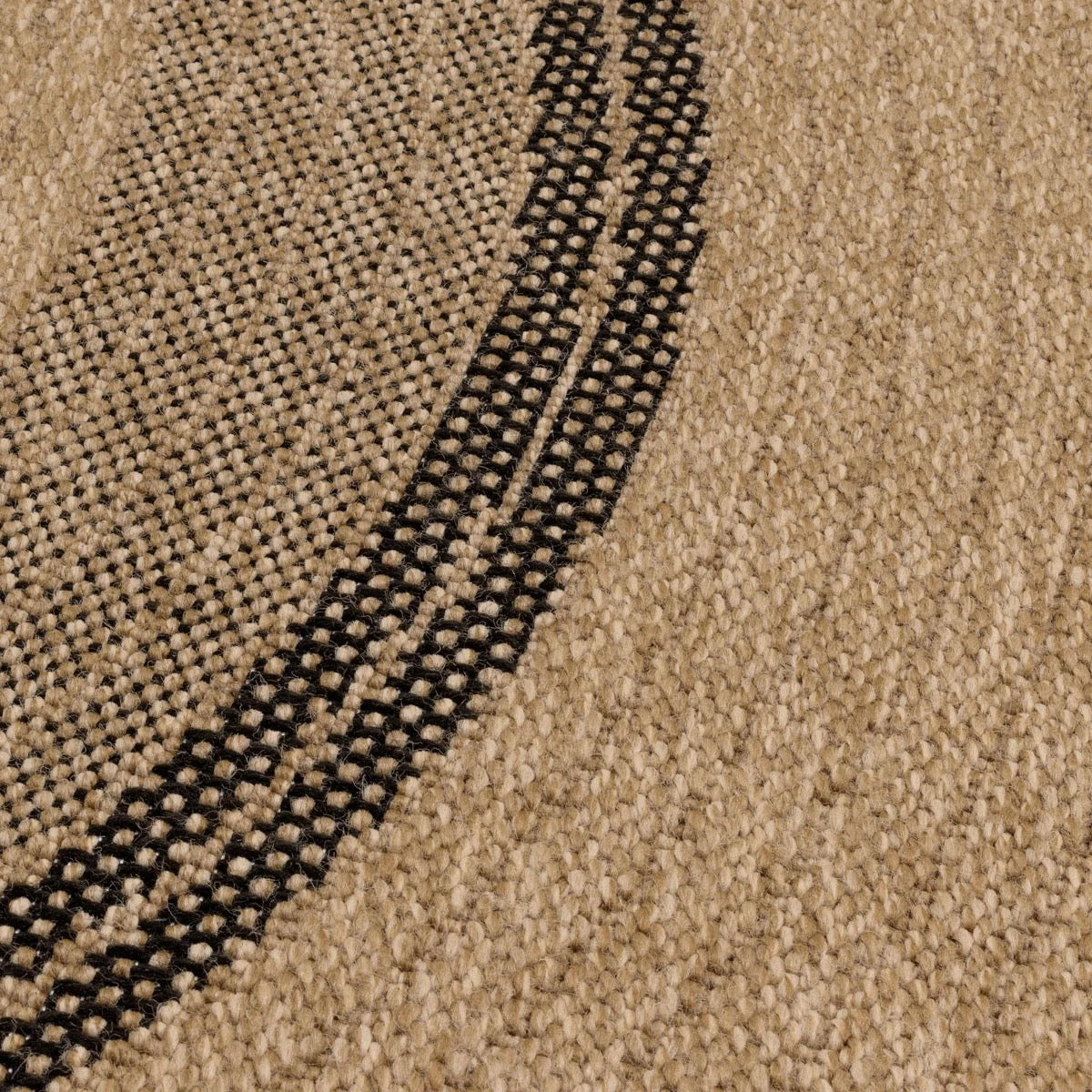 Nature Rug Natural Jute Look - Black Pattern