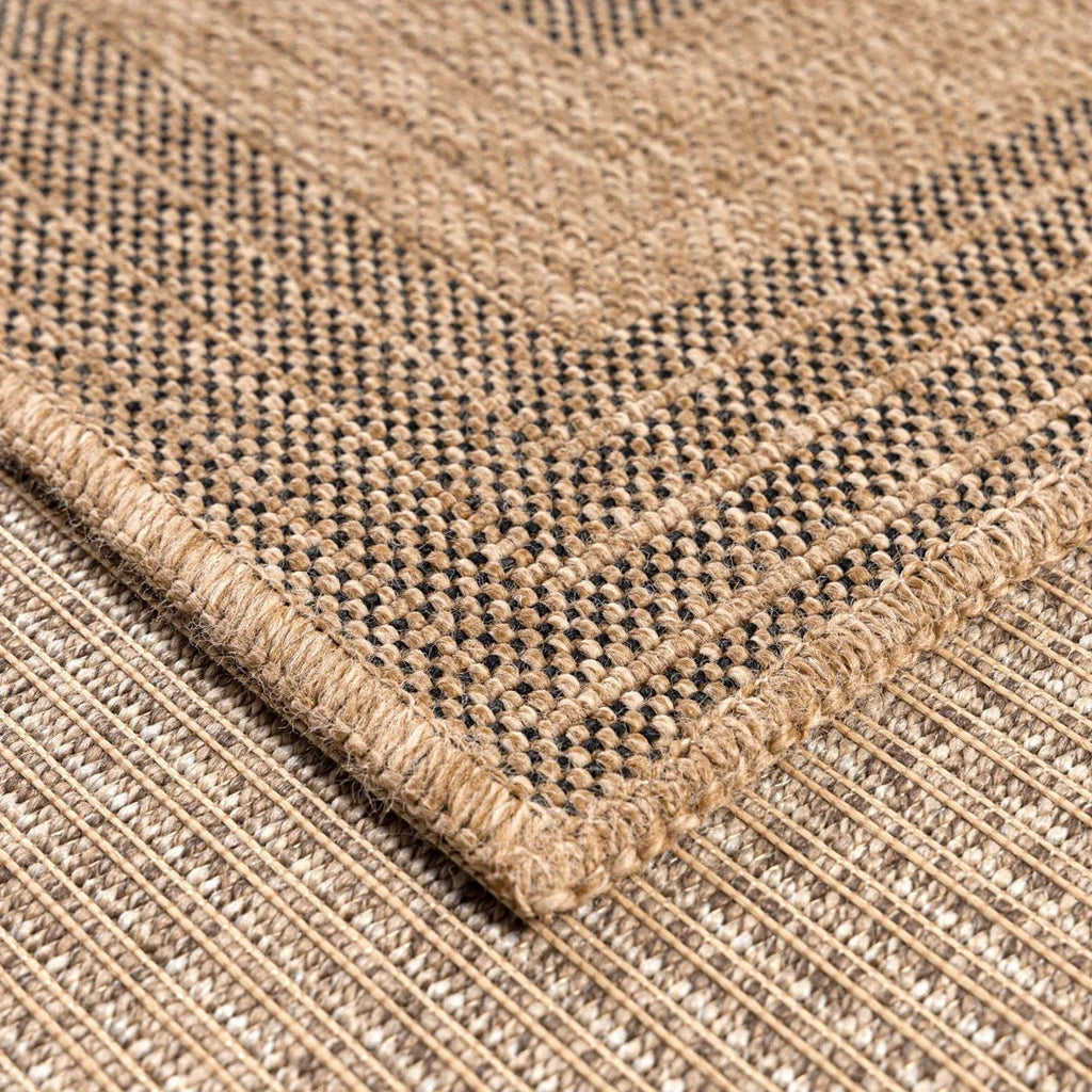 Nature Rug Natural Jute Look - Black Pattern