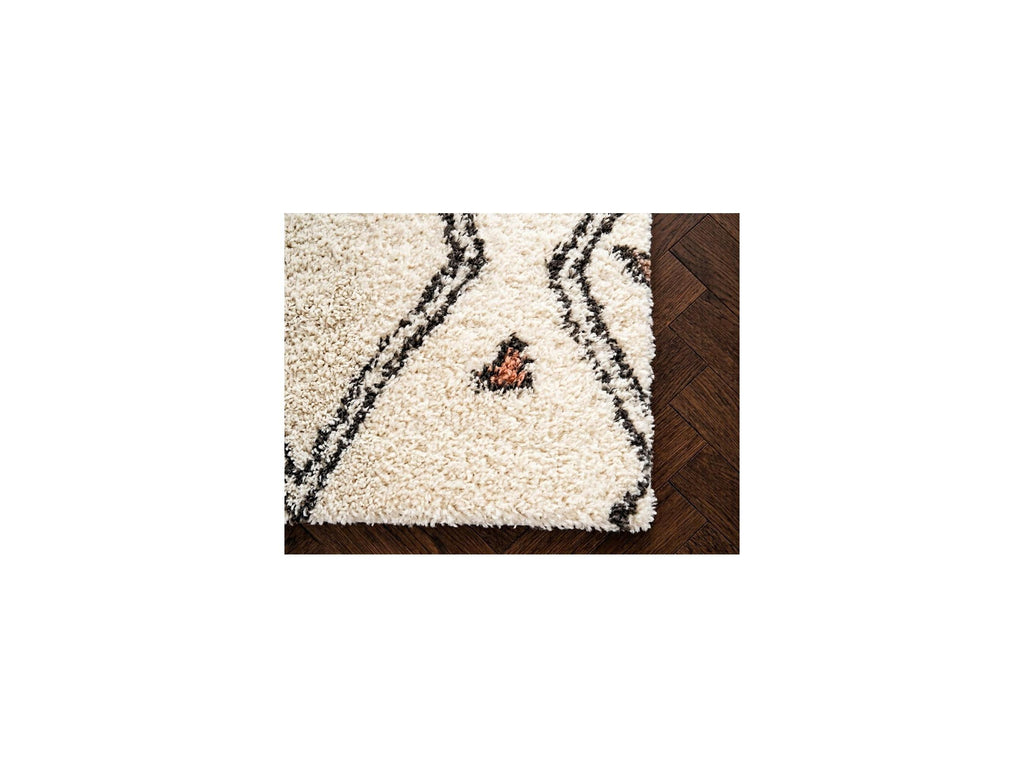 Naly - Alfombra de pelo largo - Motivo gráfico