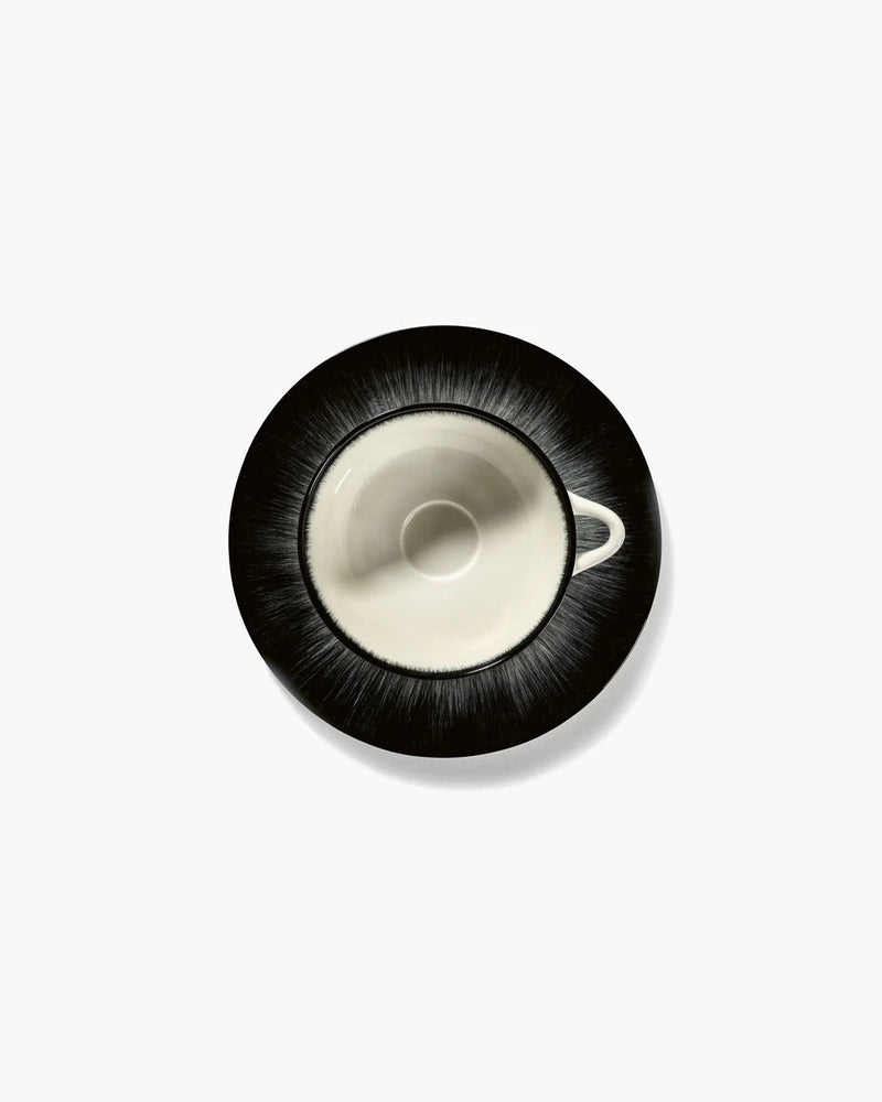 Lot De 4 Saucer Cappuccino - Blanc Desiree - By Roger Van Damme