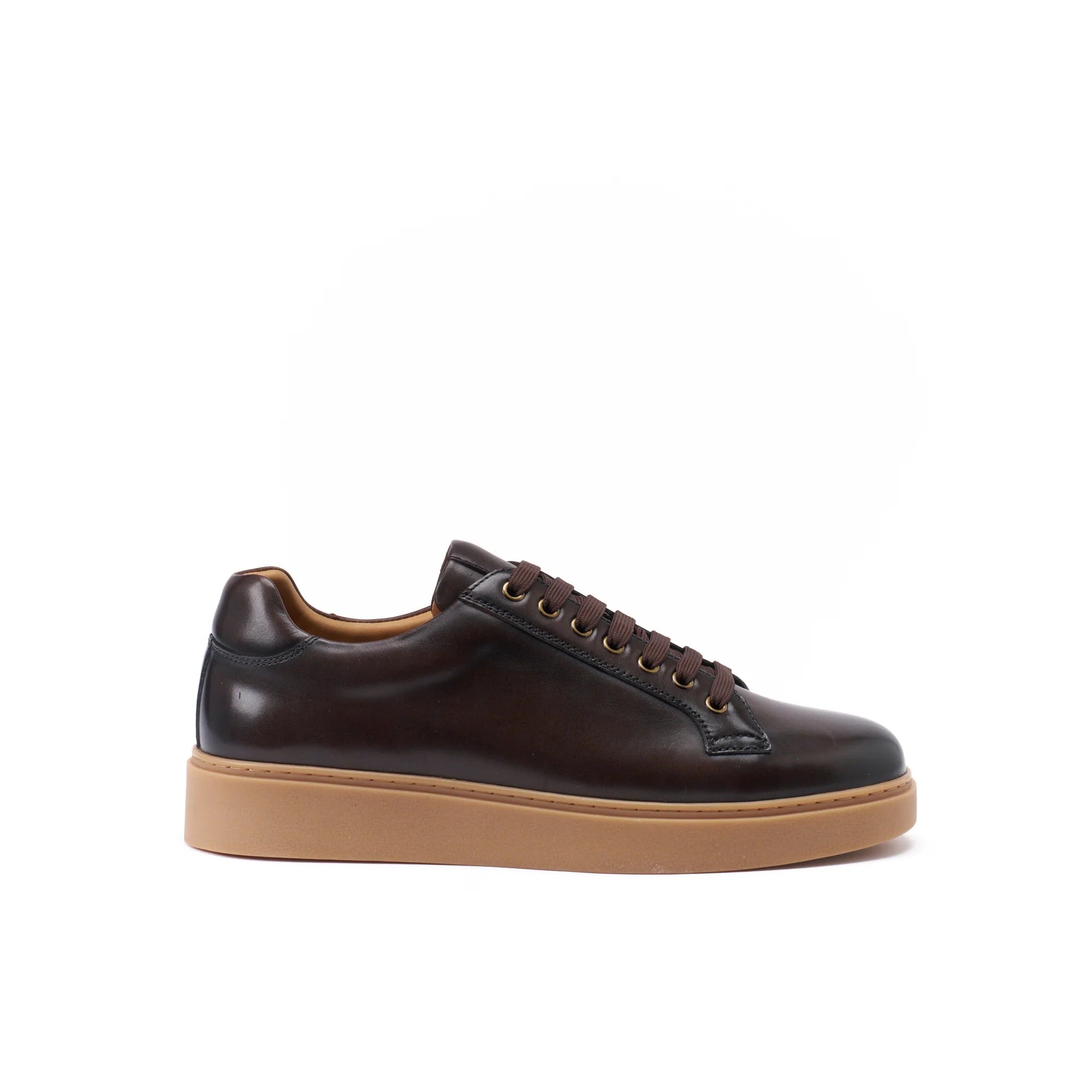 Classic Lace-Up Trainers - Dark Brown - Men