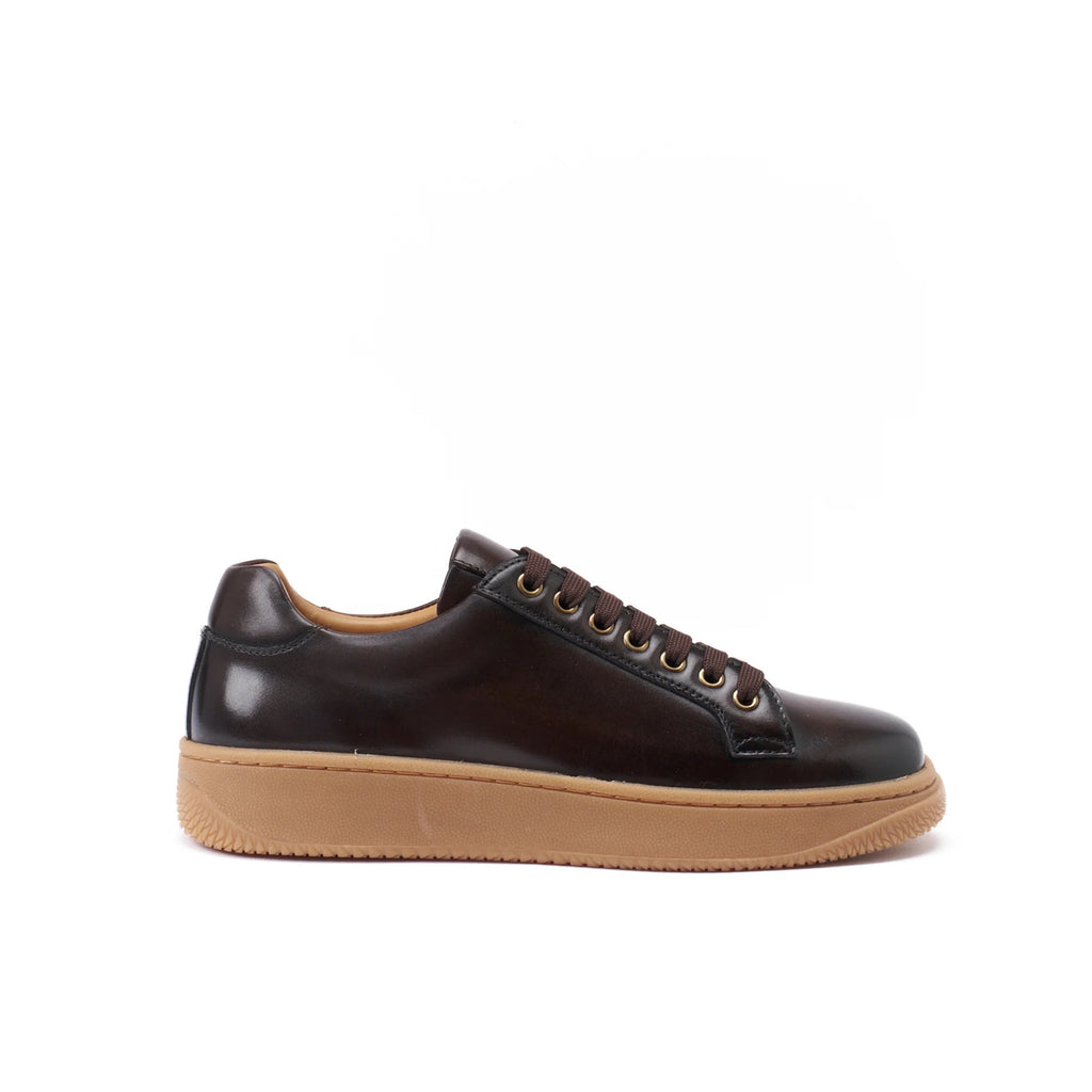 Lace-Up Trainers - Dark Brown - Women