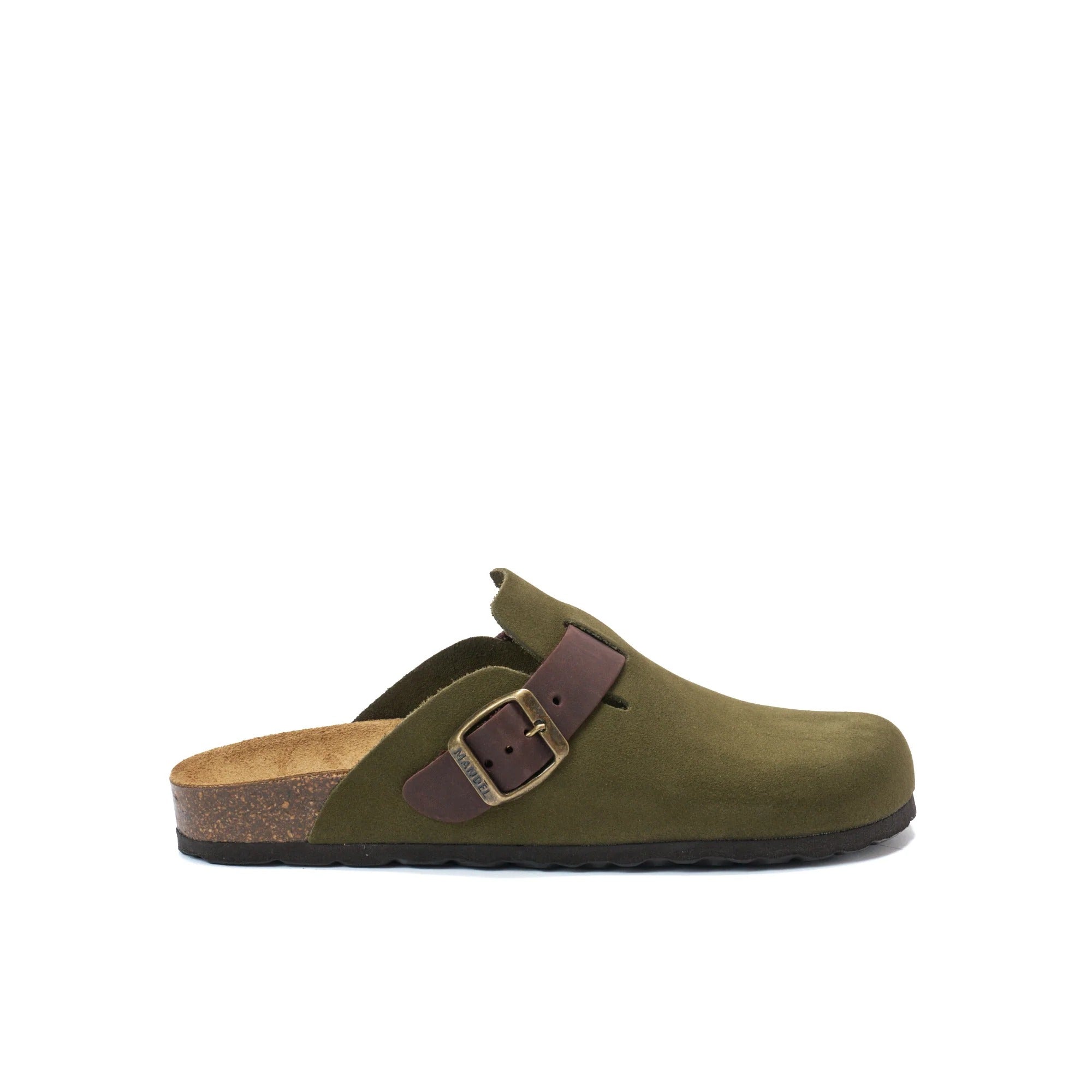 Zuecos Noe Suede Moss Green - Mujer