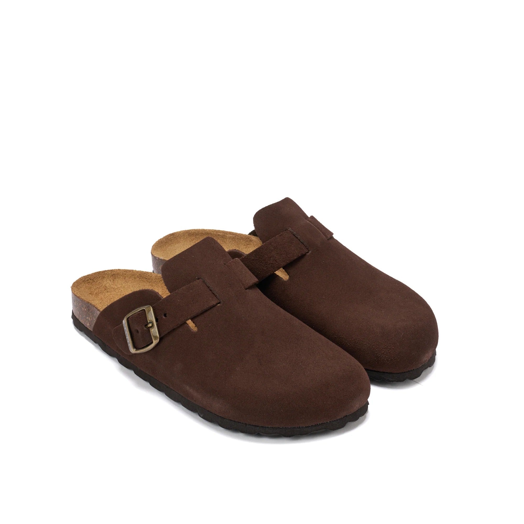Zuecos Noe Suede Dark Brown - Hombre