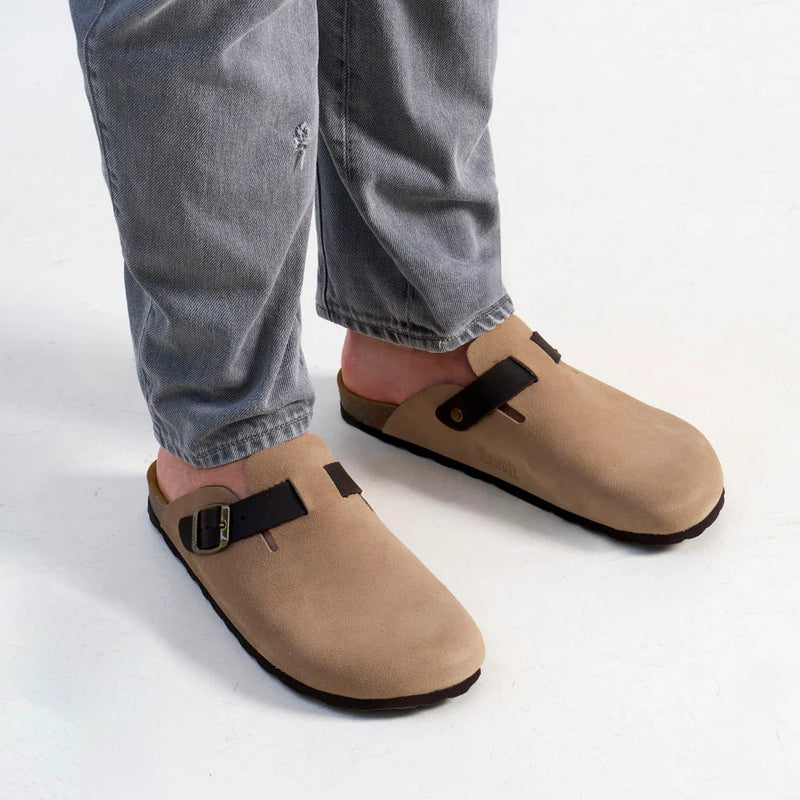 Sabots Noe Suede Taupe - Homme