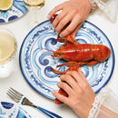 Lot De 4 Assiettes Plates "Blues"