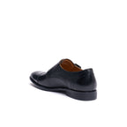Double Monk Strap With Straight Toe Cap - Black - Men