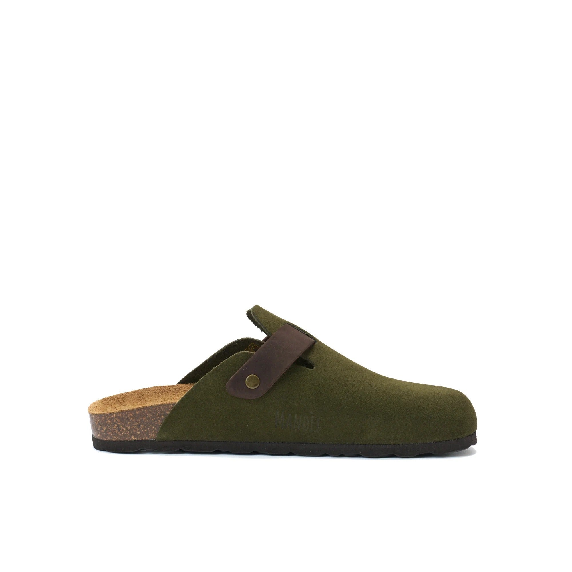 Zuecos Noe Suede Moss Green - Mujer