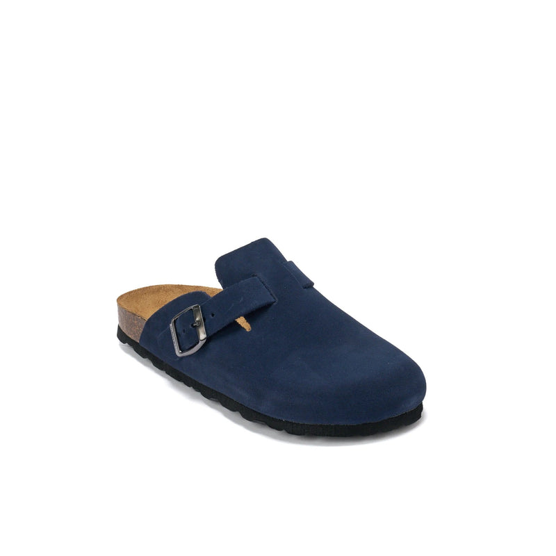 Noe Suede Navy Clogs - Men