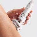 Npi Braun Épilateur Silk-Épil 9 Flex - Avec Tête De Rasoir Pour Femmes Et Sabot Tondeuse - Blanc/E