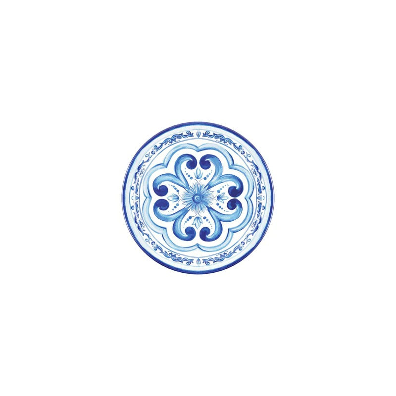 Lot De 4 Assiettes Plates "Blues"