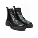 Golf Toe Derby Boots - Black - Women