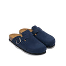 Noe Suede Navy Clogs - Men