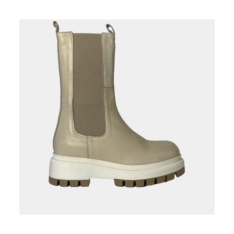 Chelsea Boots Clio Tuil Impair - Cuir Blanc Cassé