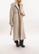 Koché - Manteau En Laine Bouclée - Beige - Femme