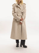 Koché - Manteau En Laine Bouclée - Beige - Femme