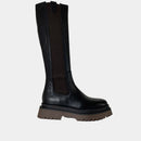 Bottes Clio Tuil Imprevu - Cuir Noir/Marron