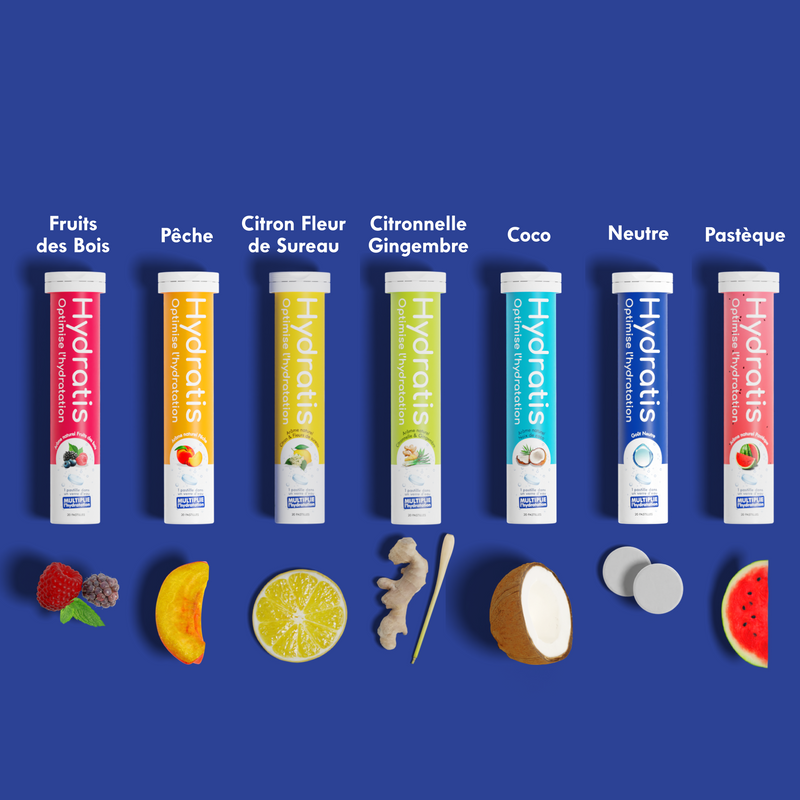 Pack Mix 7 Tubes: Forest Fruits, Lemon Elderflower, Peach, Lemongrass Ginger, Coconut, Watermelon, Neutral