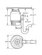 Insinkerator Evolution Plus 750 Ec Køkkenkværn, 0,75 Hk