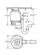 Insinkerator Evolution Plus 750 Ec Køkkenkværn, 0,75 Hk