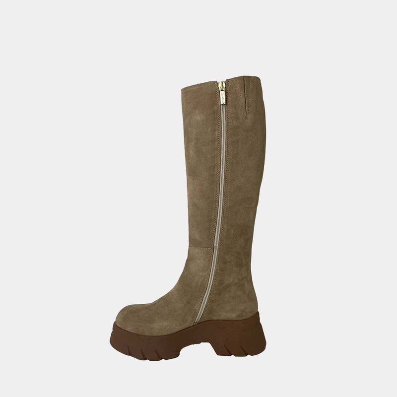 Bottes Clio Tuil Interieur - Tori - Velours Beige