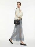 Bolso Gucci Interlocking Mini Piel Granulada Negra Cadena Champán