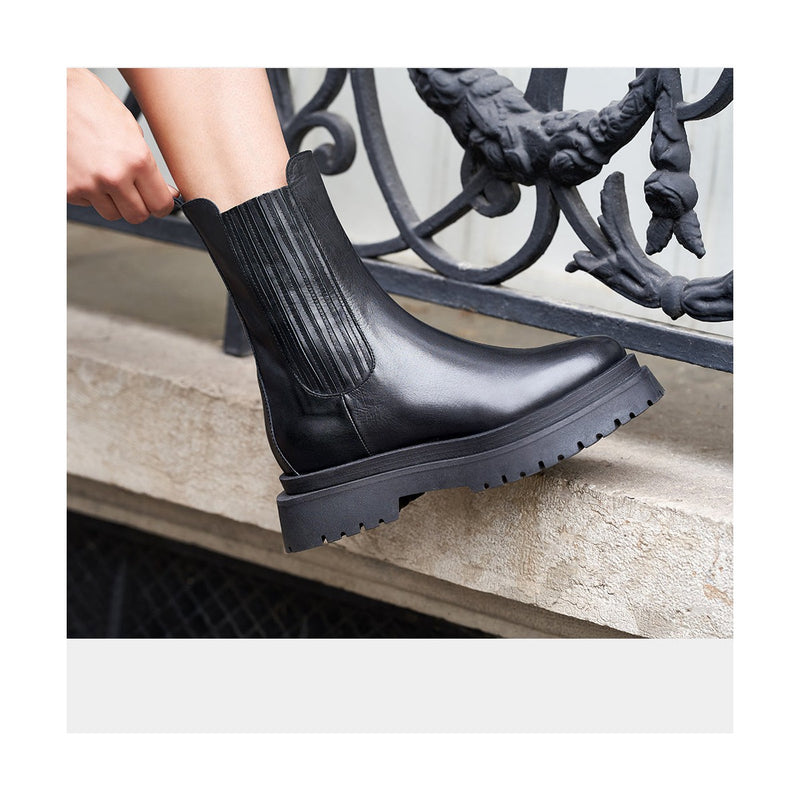 Chelsea Boots Clio Tuil Inverse - Cuir Noir