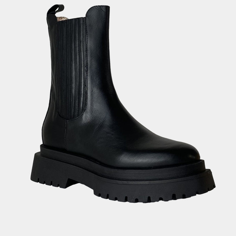 Chelsea Boots Clio Tuil Inverse - Cuir Noir