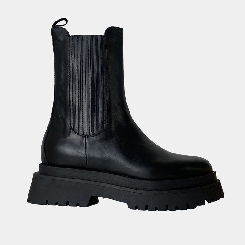 Chelsea Boots Clio Tuil Inverse - Cuir Noir