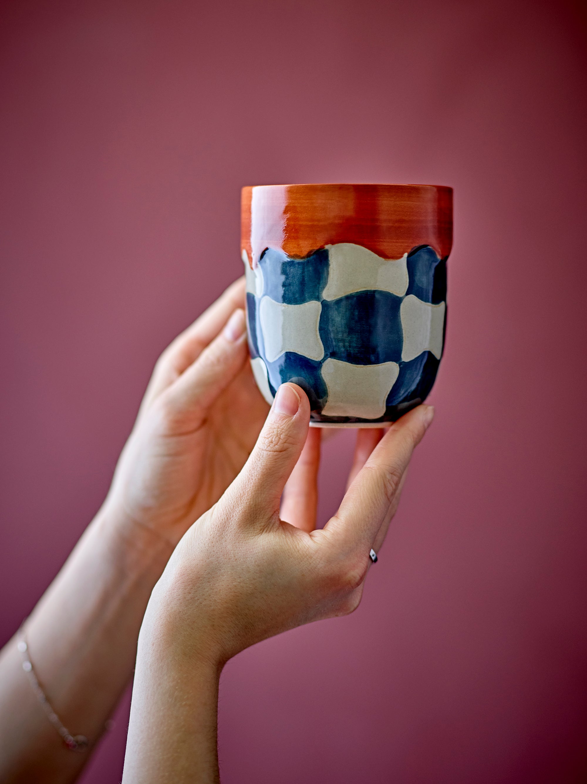 Check - Tasse - Multicolore - Grès