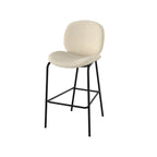 Iris - Lot De 2 Chaises Pour Îlot Central En Tissu Bouclé Beige