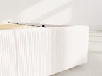 Isa - Letto Contenitore - Velluto a Coste - Beige