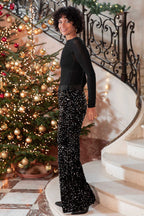 ISAO Argenté - Pantalon Sequins