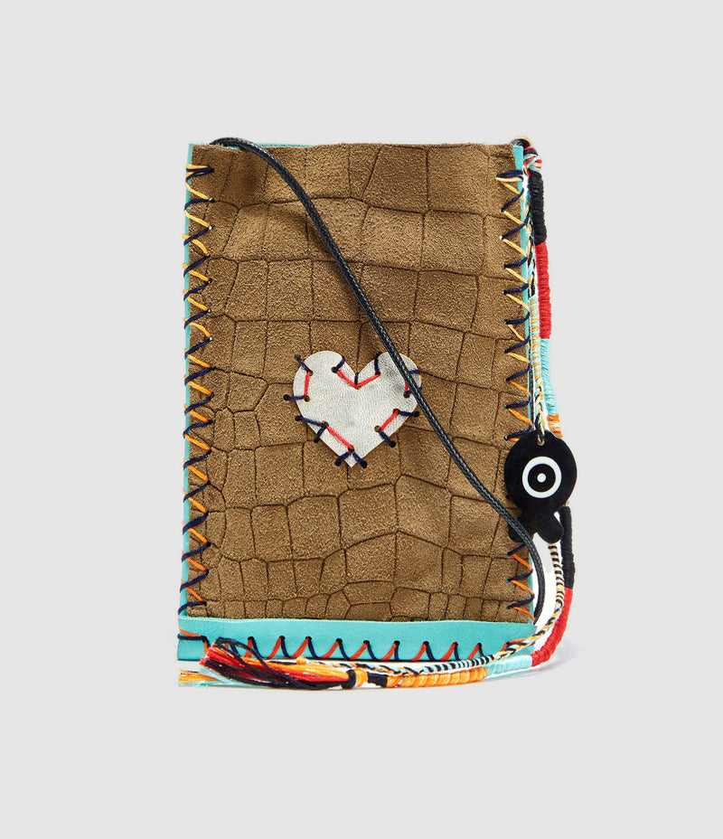 I Saved The Fish - Porte-Téléphone Cuir Corne - Femme